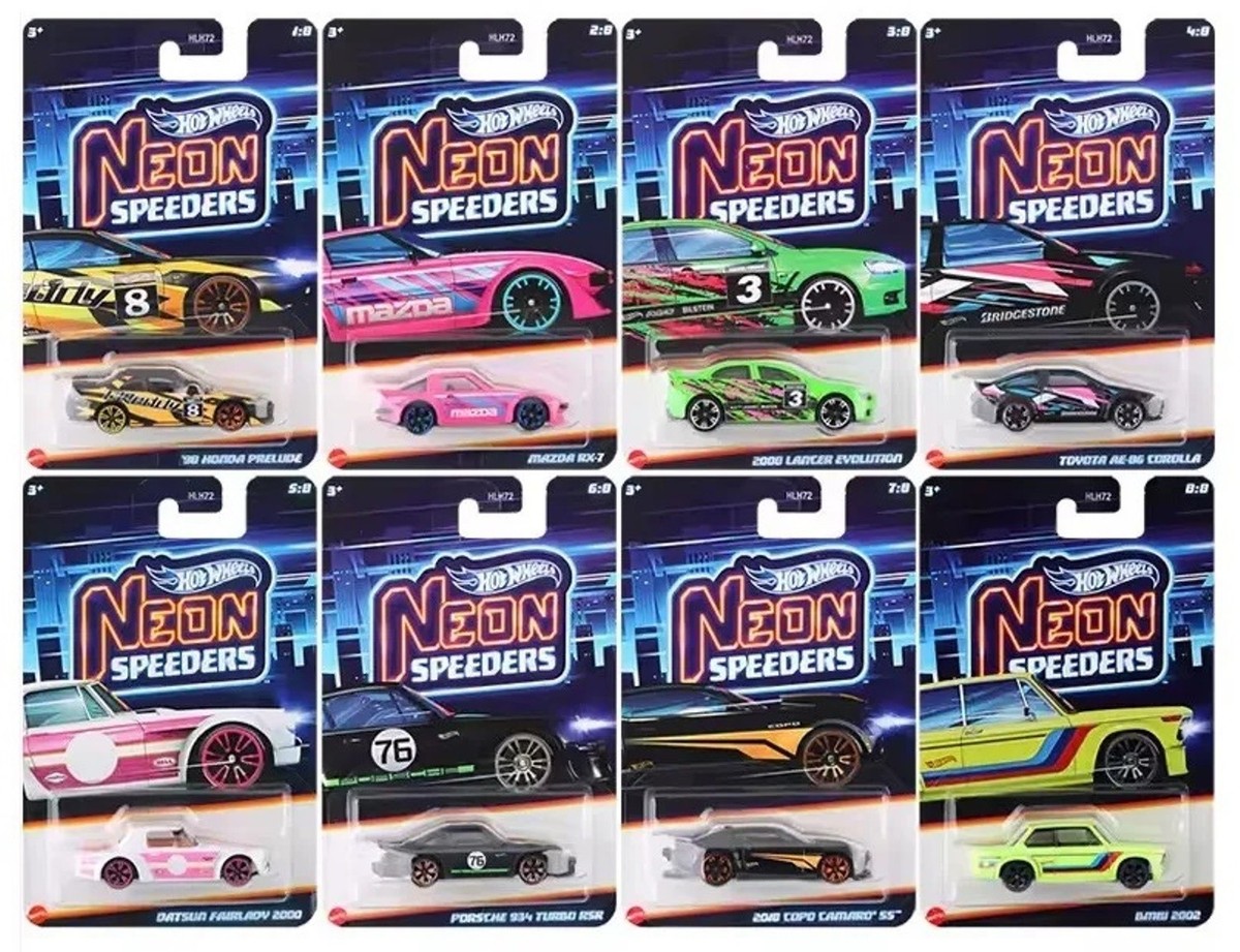 Hot Wheels Neon Speeders 2025 HLH72 - Assortment 1:64 Die-Cast