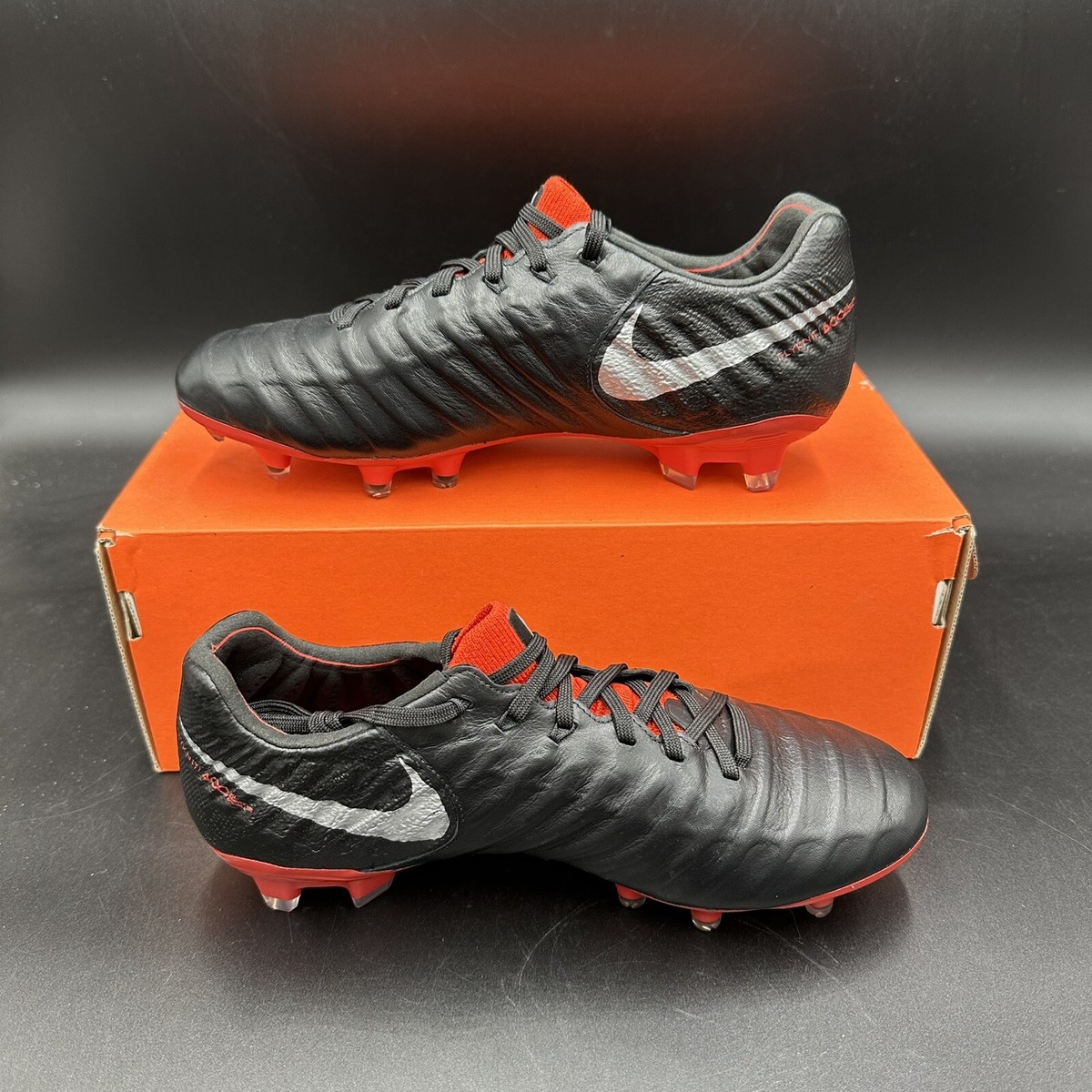 Nike Tiempo Legend 7 Elite FG Black Red Men's Size 3.5 Women's
