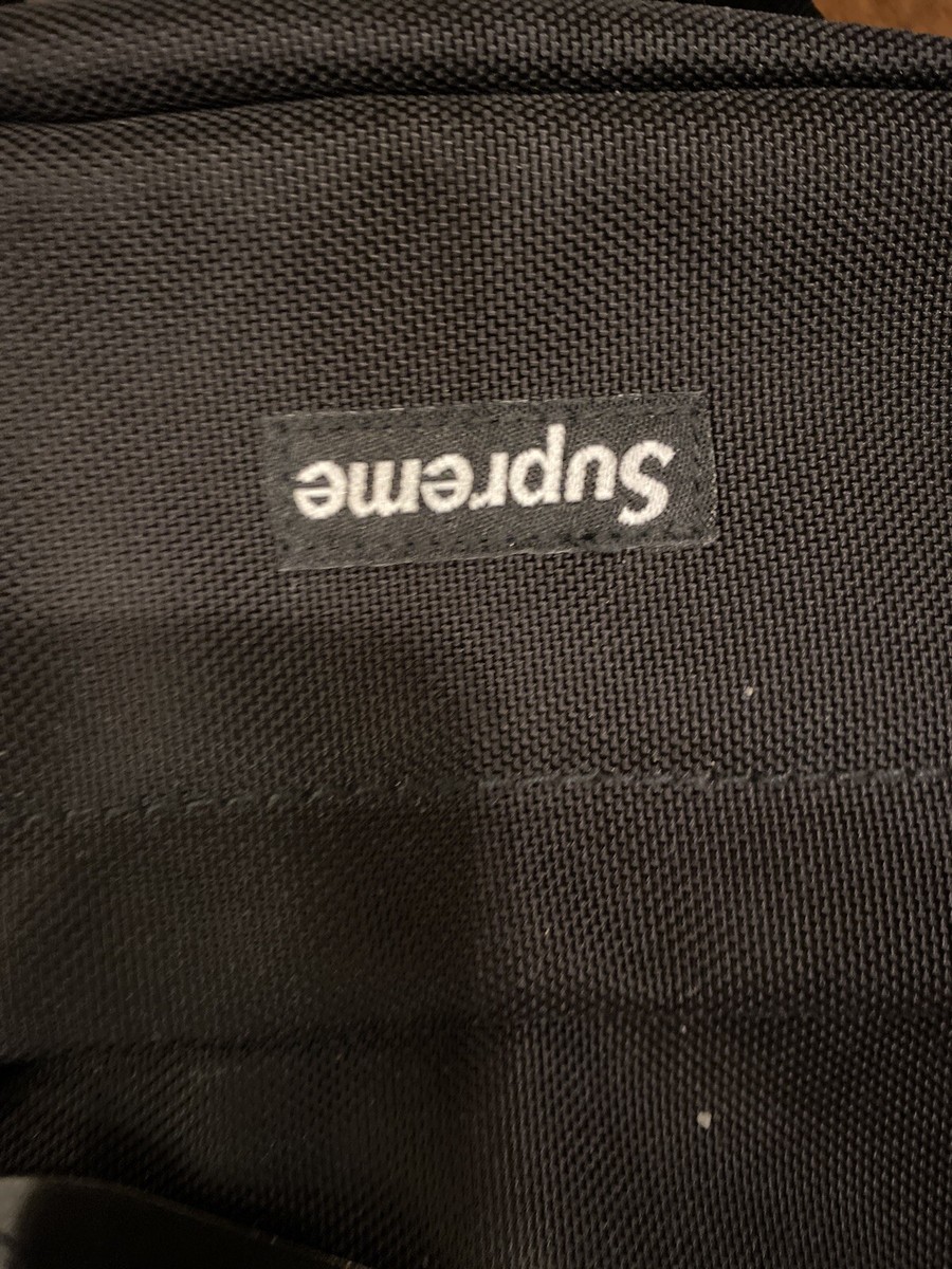 Supreme Cordura Travel Shoulder Bag Box Logo Black Error Reverse