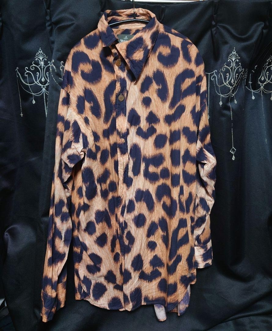 Vivienne Westwood MAN Leopard Print Shirt Ozzie Clark Shirt Size:L