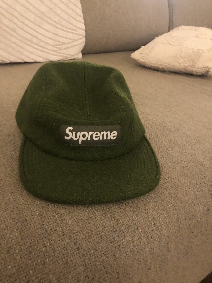 Supreme Green Wool Twill Tweed 5 Panel Camp Cap USA hat | eBay