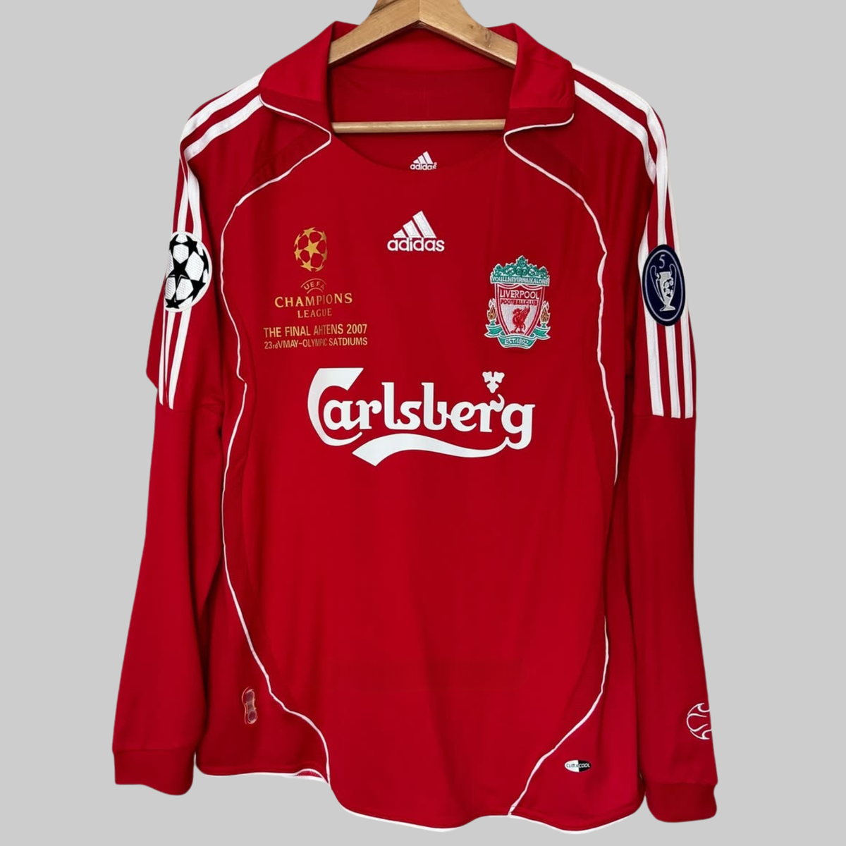 Steven Gerrard #8 Liverpool 2006-2007 Home Champions League Long