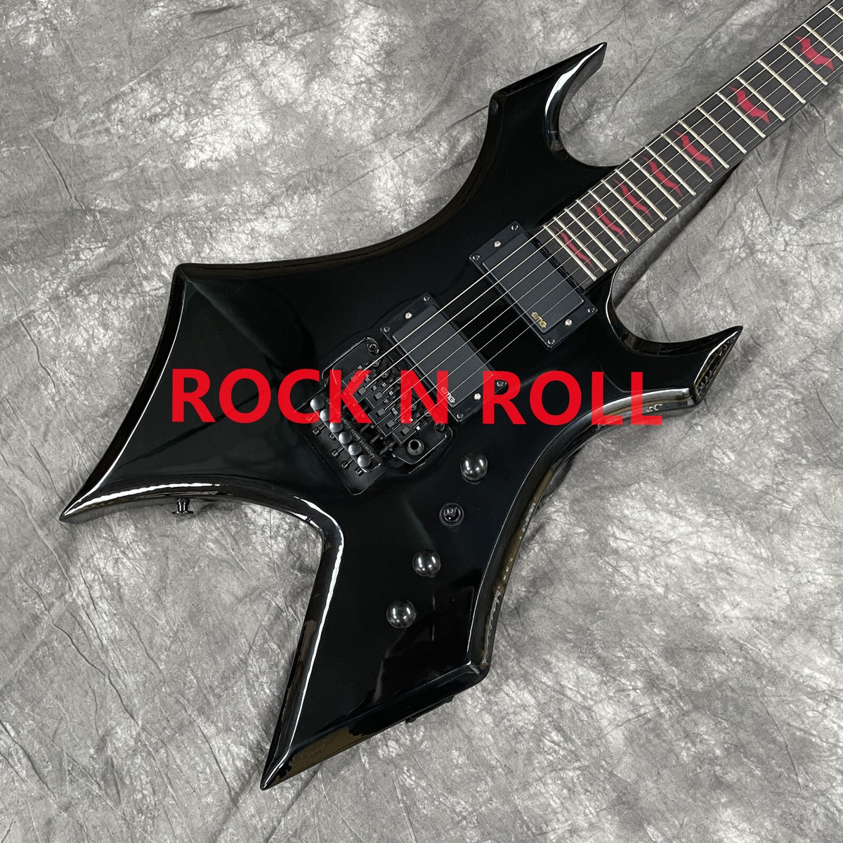 ALL Black BC warlock 6strings Electric Guitar HH black Tremolo