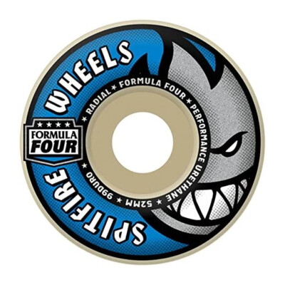 Spitfire Skateboard Wheels 52mm F4 99A Radial Formula Four | eBay
