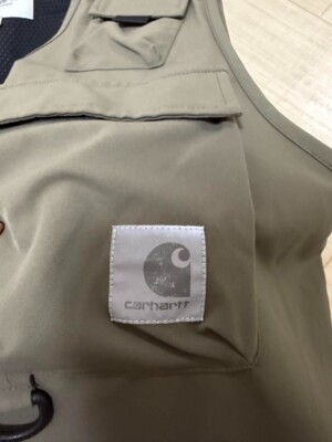 Carhartt WIP Elmwood Vest zip pocket color Green size L Outerwear