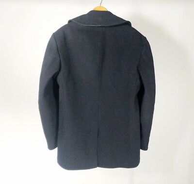 Vintage 1940s WWII US Navy Mens Peacoat. Wool Coat. Corduroy
