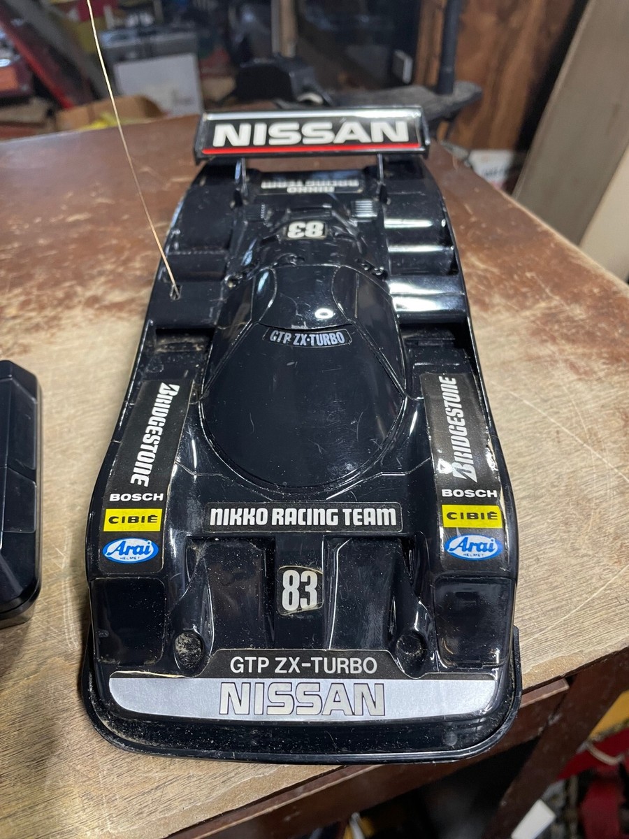Nikko 1985 Nissan GTP ZX-Turbo RC Car #83 W/Remote Control Tested
