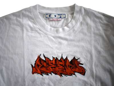 NEW Authentic OFF-WHITE NEEN GRAFFITI SKATE 100% COTTON Men's T