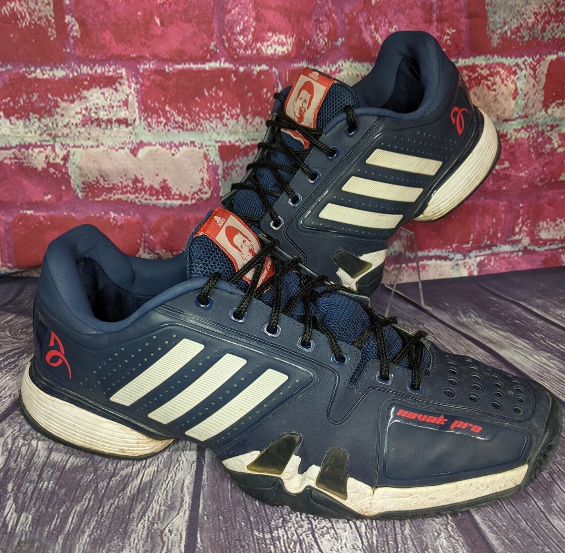 Adidas Barricade Novak Djokovic Pro Mens Tennis Shoe US 12 46 Navy