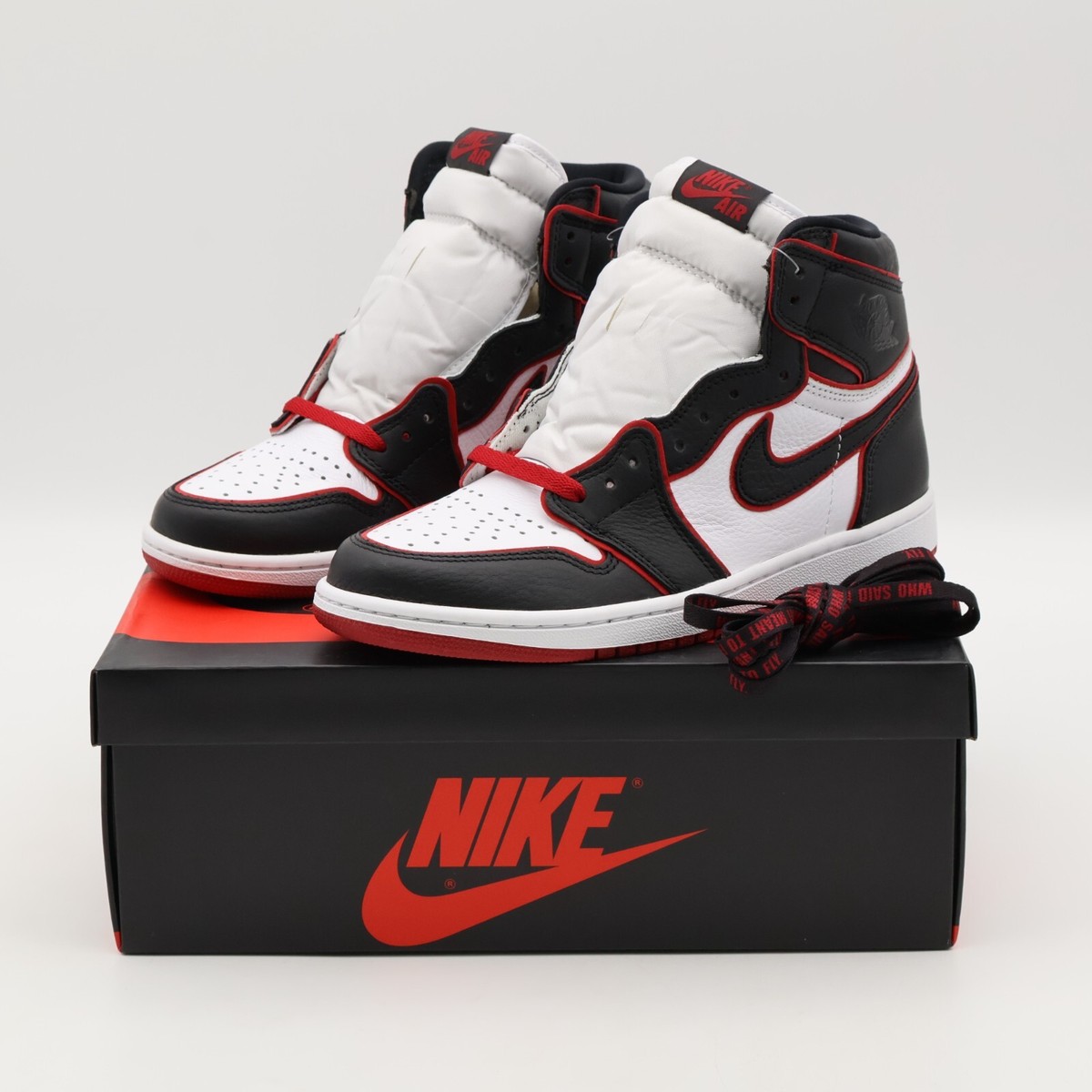 555088-062 Nike Air Jordan 1 Retro High OG Blood Line Black Gym