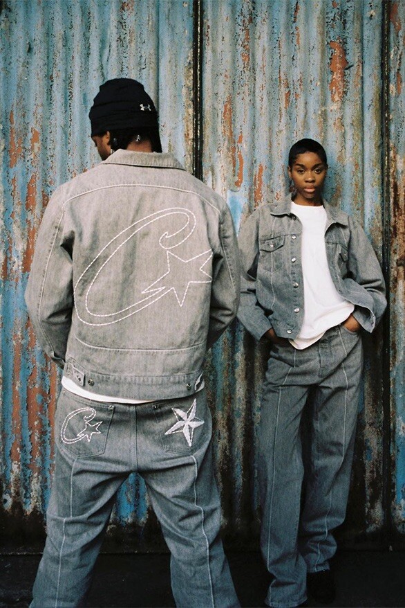 Corteiz C-Star Denim Trucker Jacket 'Blue. stussy nike. Size M