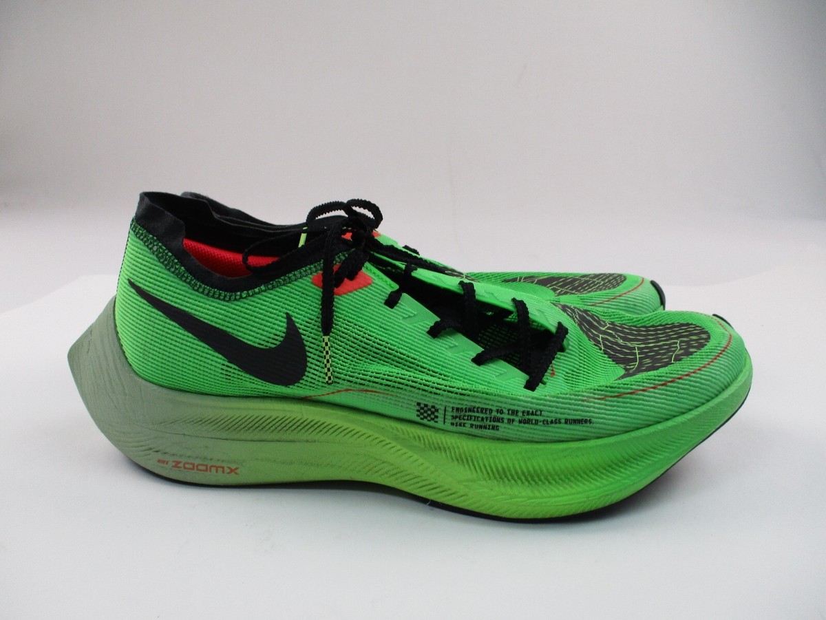 Nike ZoomX Vaporfly Next% 2 Ekiden Scream Mens 13 Green Black