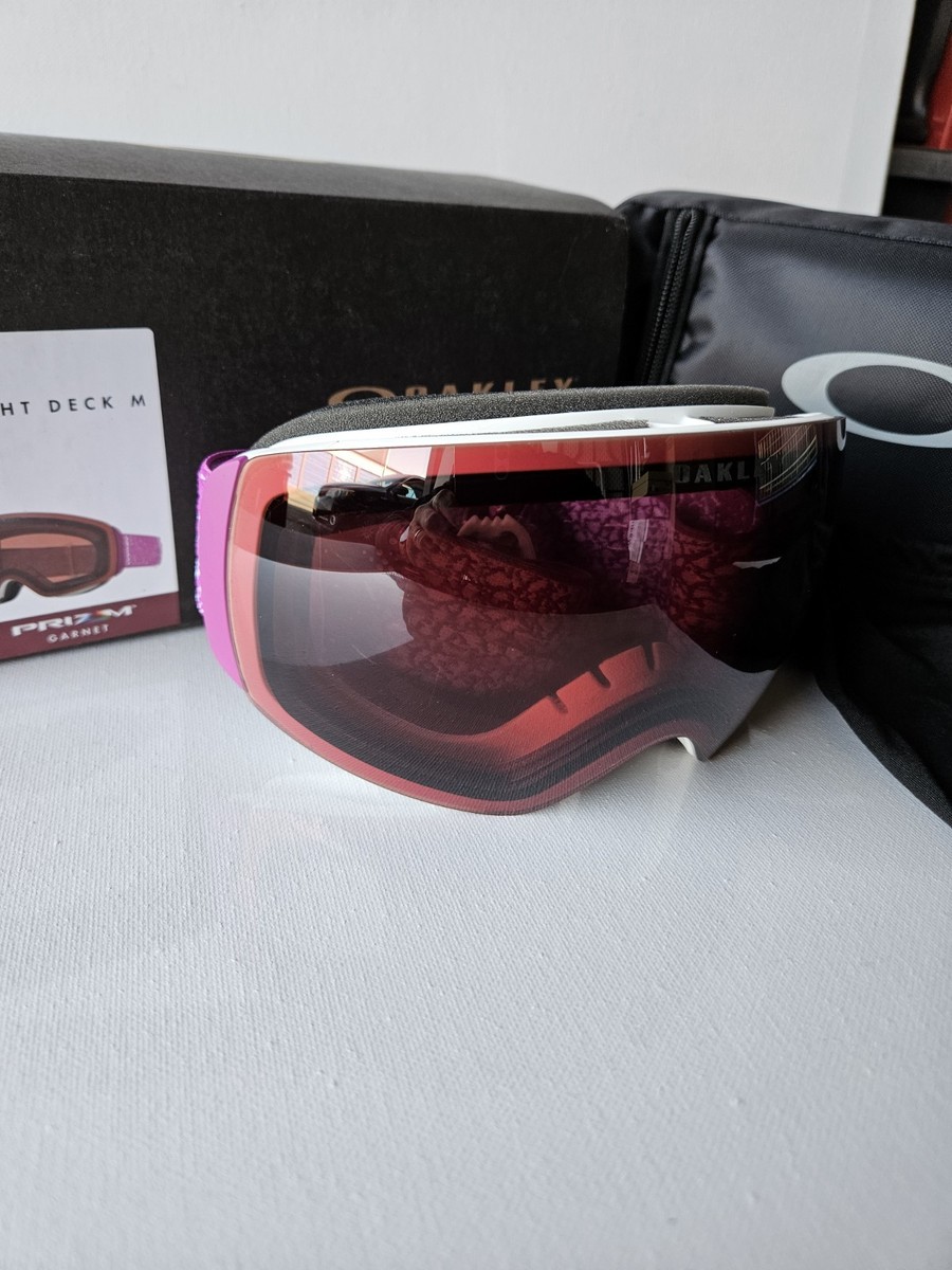 NEW Oakley Flight Deck M Snow Goggles-Prizm- Garnet Lens | eBay