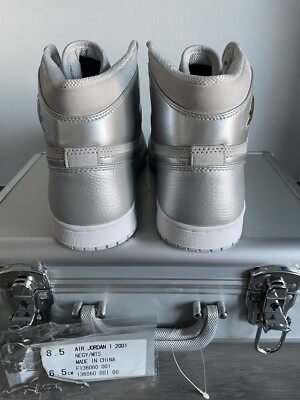 Original 2001 Japan Only Jordan 1 Cojp Metallic Silver With