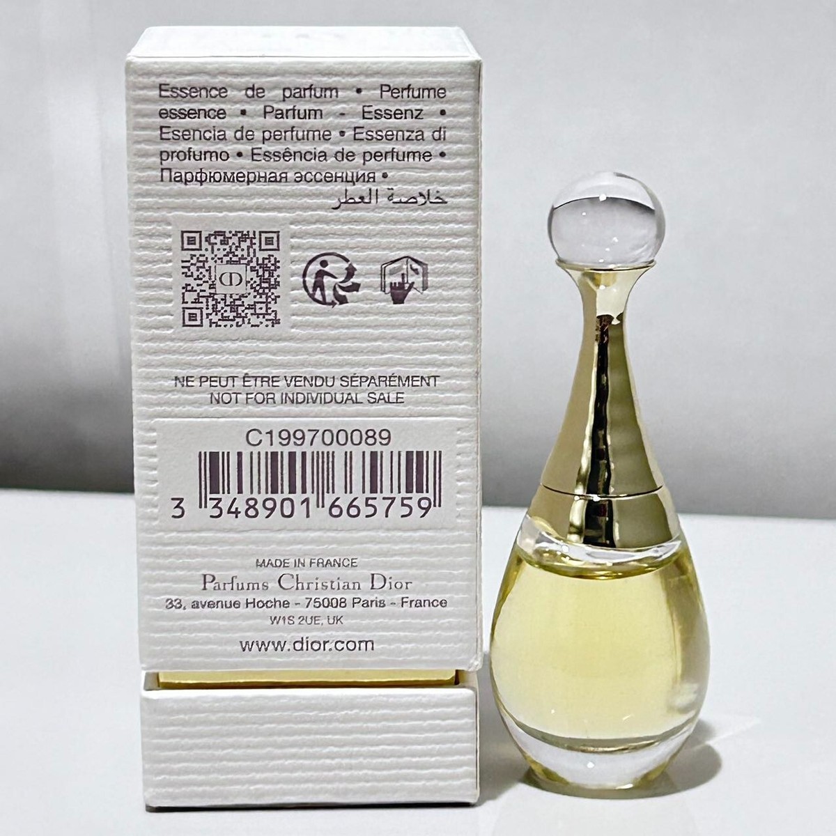 NEW Dior j'adore L'Or Essence de Parfum Women Splash Mini size 3.5