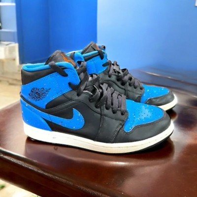 Size 7.5 Nike Air Jordan 1 Mid Royal Splatter 2018 - Men's 554724