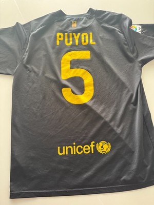 FC Barcelona Away 2012 Jersey - Puyol #5 LFP patch soccer football