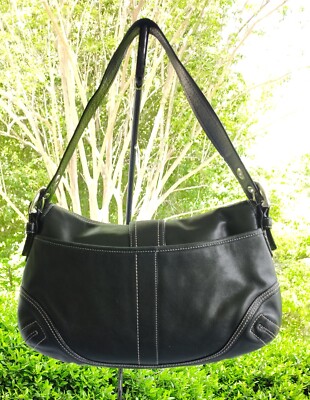 Coach D0778-F10192 MEDIUM Vintage Soho Top Flap Y2K Black Leather