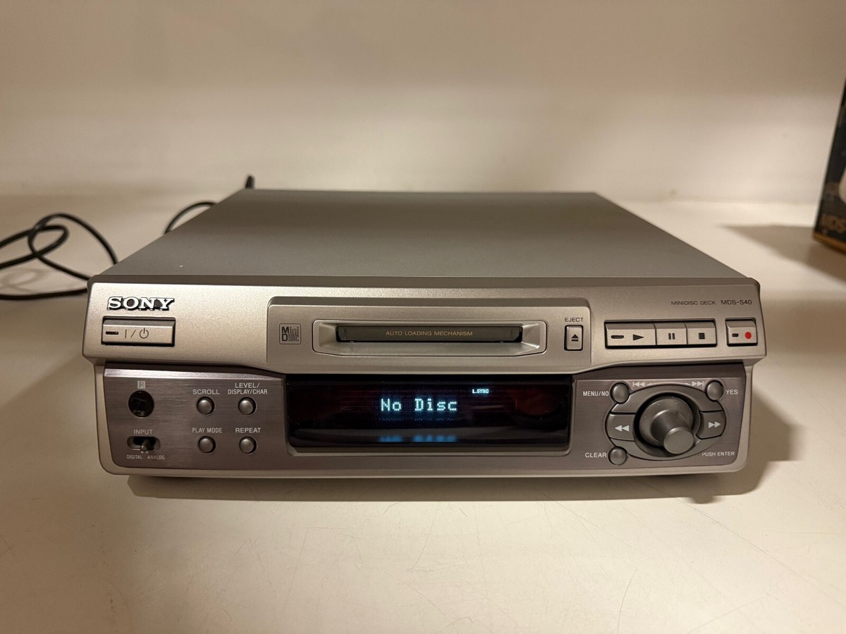 Sony MDS-S40 Mini Disc Deck With Original Box - Remote Control