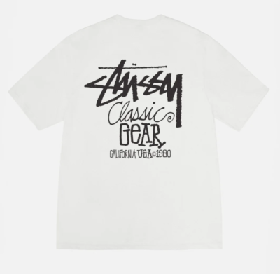 Stussy Pigment Dyed Classic Gear T-shirt Natural and Black 1905084