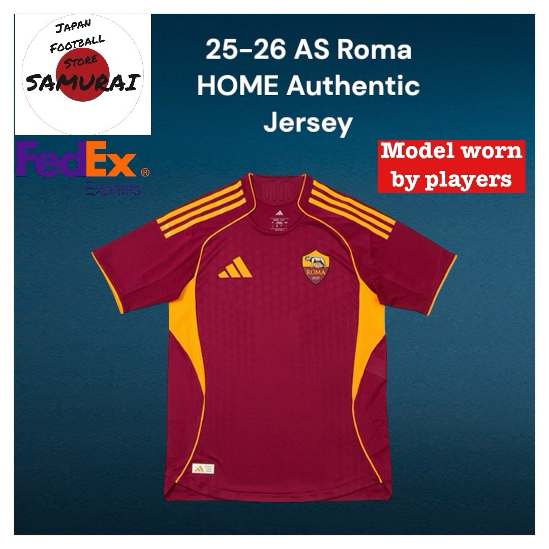 Adidas AS Roma 2025-2026 Home Jersey JP4185 authentic New