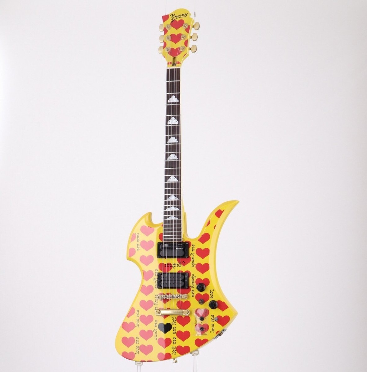 Burny MG-145S hide Model Yellow Heart Electric guitar | eBay