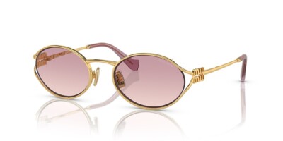 MIU MIU MU 52YS 5AK06S Gold Pink Gradient Lens Women Sunglasses