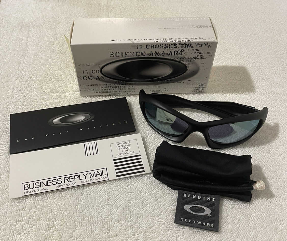 Oakley Monster Dog PROTOTYPE Matte Black - Emerald Iridium - MINT