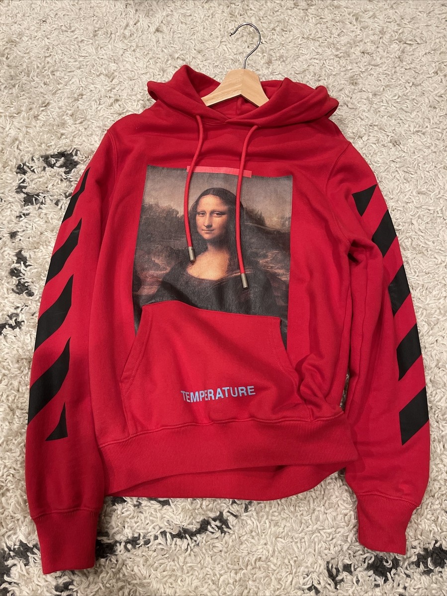 Off White Mona Lisa Hoodie Temperature Red Size XXS | eBay