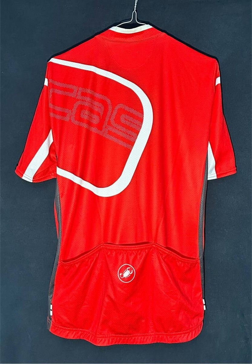 Castelli Cycling Jersey shirt Short Sleeve Full Zip Big Logo