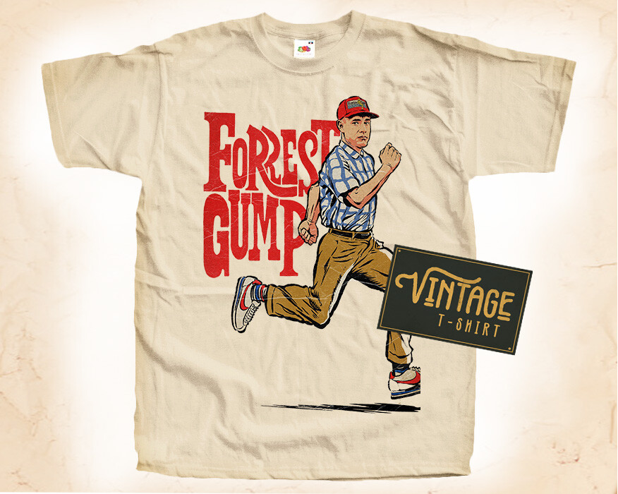 Forest Gump V2 Vintage T Shirt for Men NATURAL S-5XL | eBay