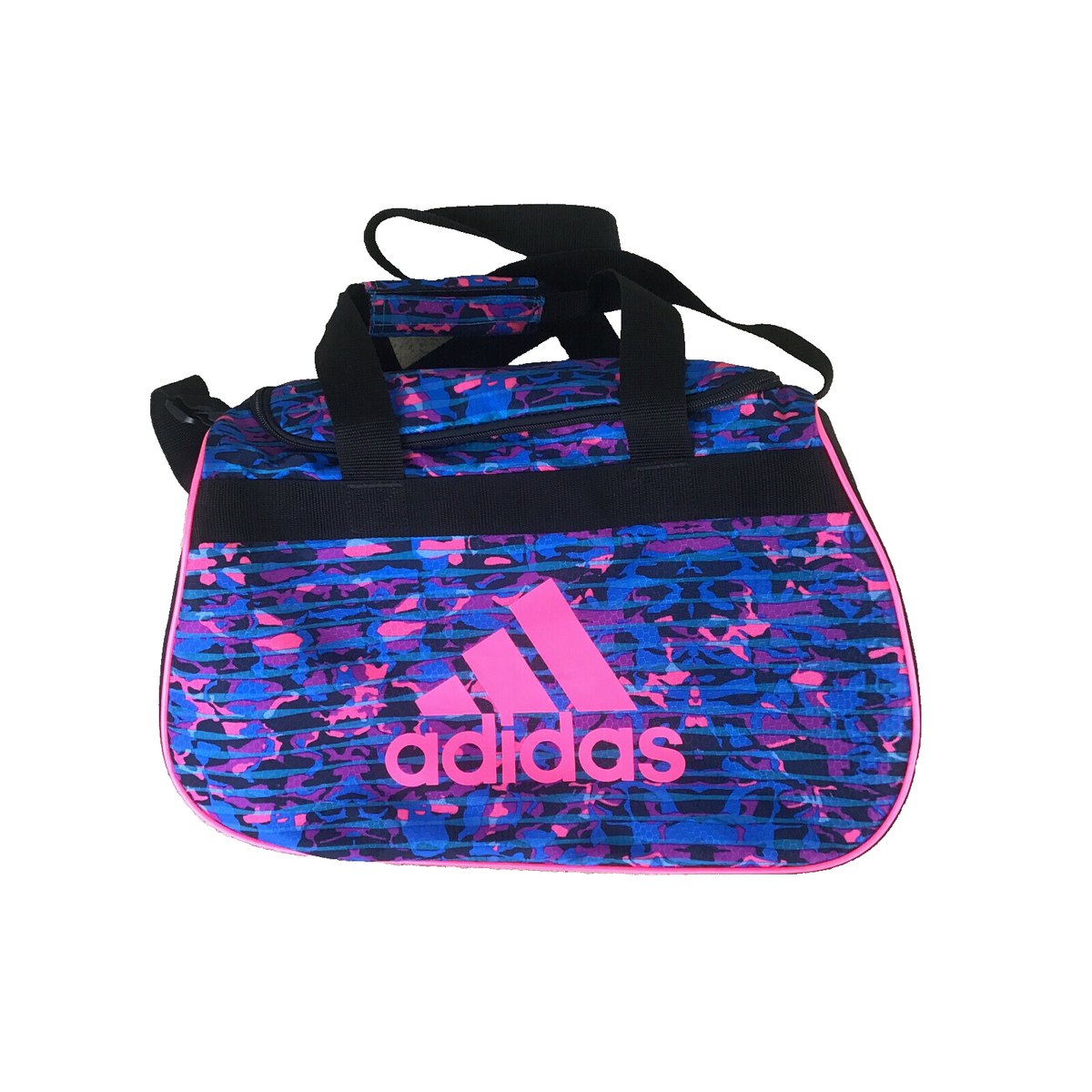 Adidas Camo Pink Blue Purple Small Duffel Bag Gym Bag 18