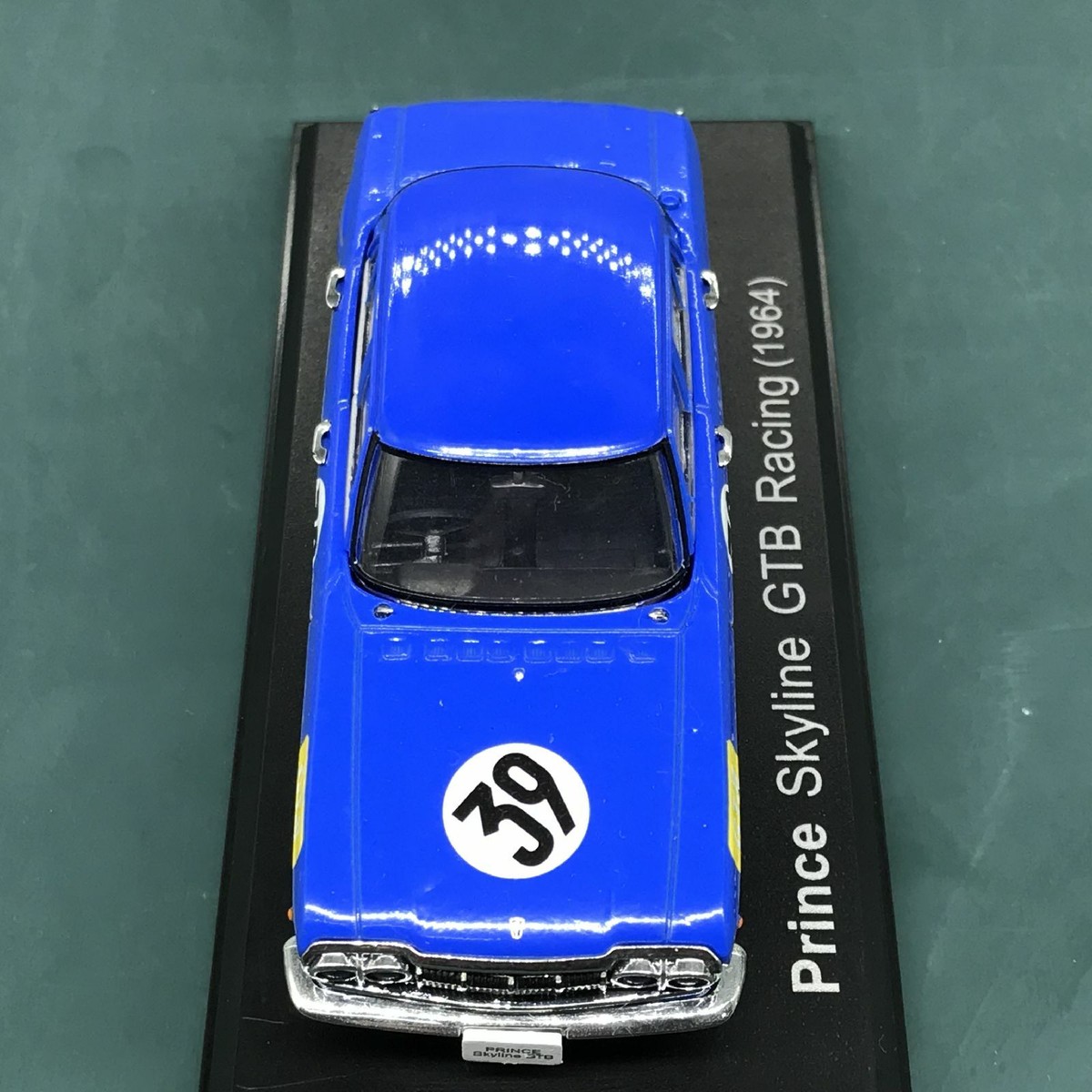 Mini Car Prince Skyline GTB Racing 1964 Blue1/43 Scale Box Display