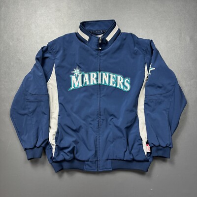 100% Authentic Vintage Majestic Seattle Mariners Jacket Size 3XL
