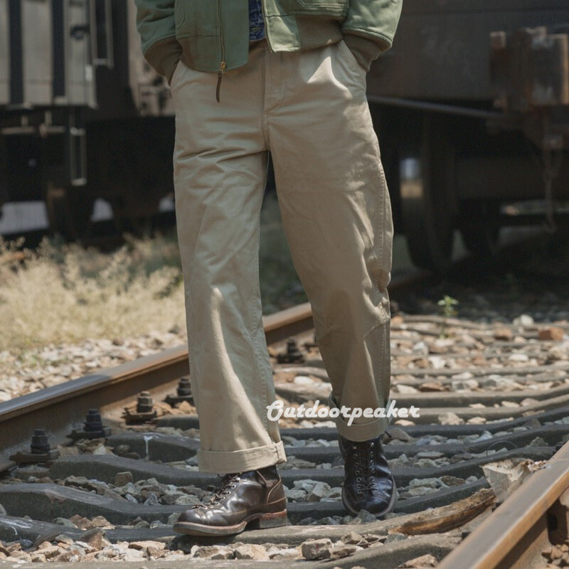 Bronson Retro 1942 Model Early Military Chino Khaki Pants US Army