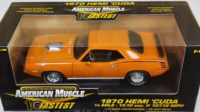 ERTL 1/18 - 1970 PLYMOUTH HEMI 'CUDA, New (Orange - 32759 - 10