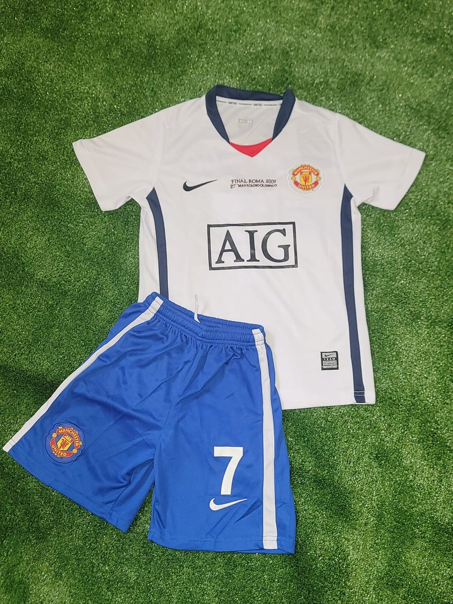 Ronaldo #7 Manchester United 2008/2009 Retro Away Jersey KIDS | eBay