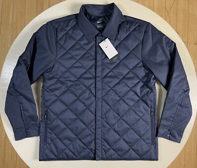 Nike Men's XL Golf Repel Diamond Quilted Jacket Obsidian Navy Blue