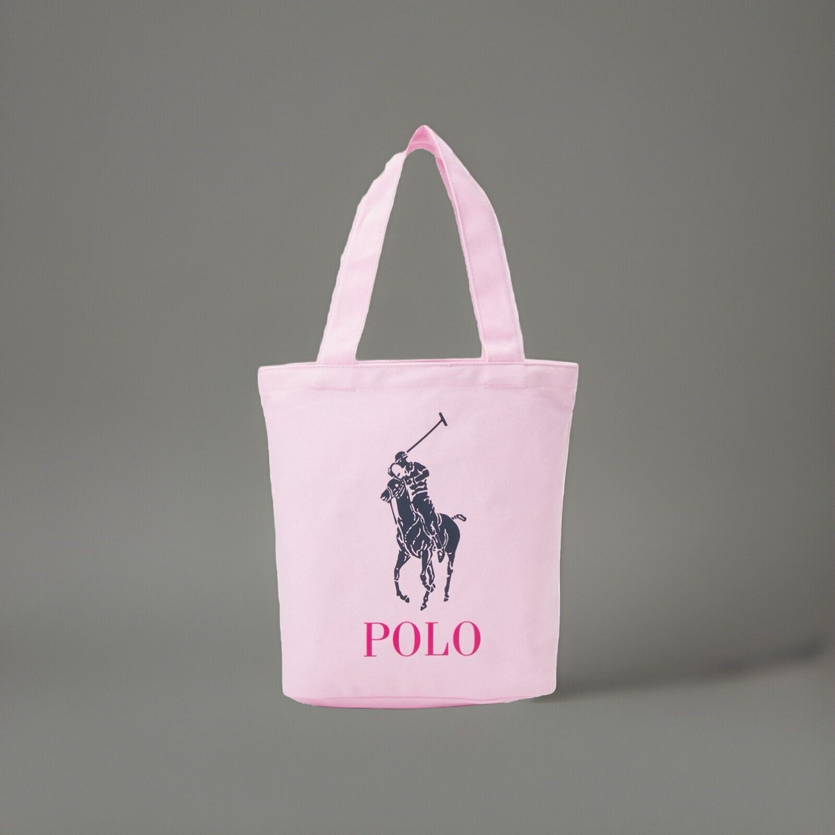 Polo Ralph Lauren Equestrian Polo Player Tote Canvas Bag Carmel