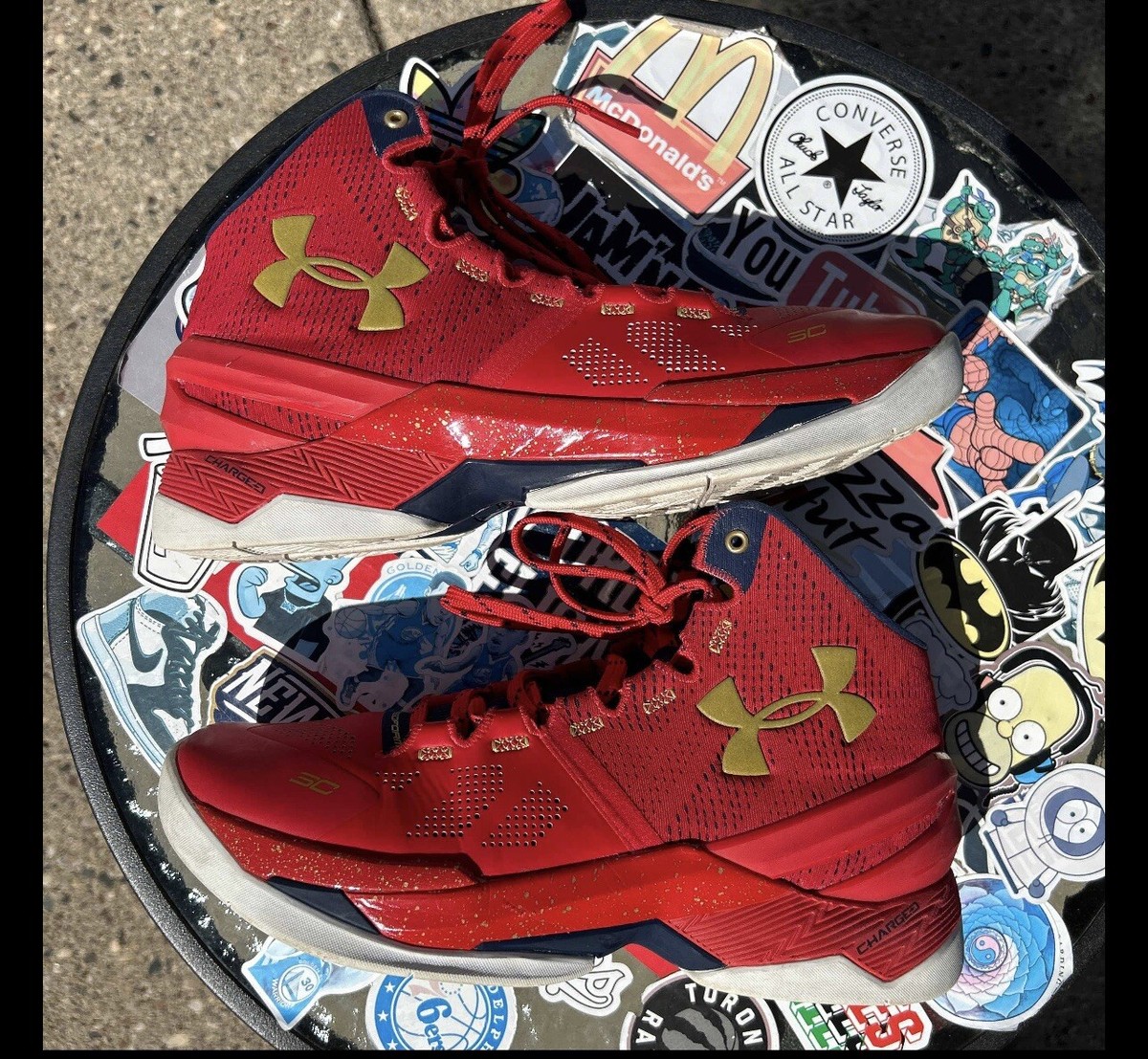 Under Armour UA Steph Curry II 2 Floor General Red, Blue, & Gold