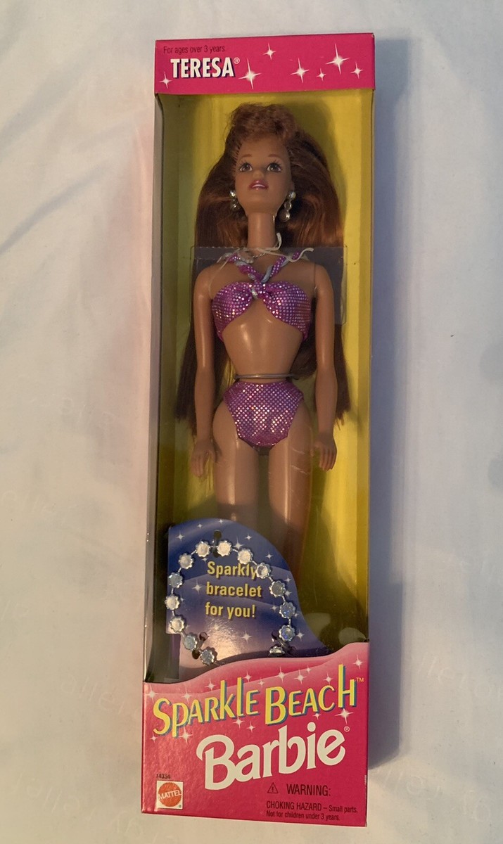 Sparkle Beach Barbie Teresa #14354 Brunette 1995 | eBay