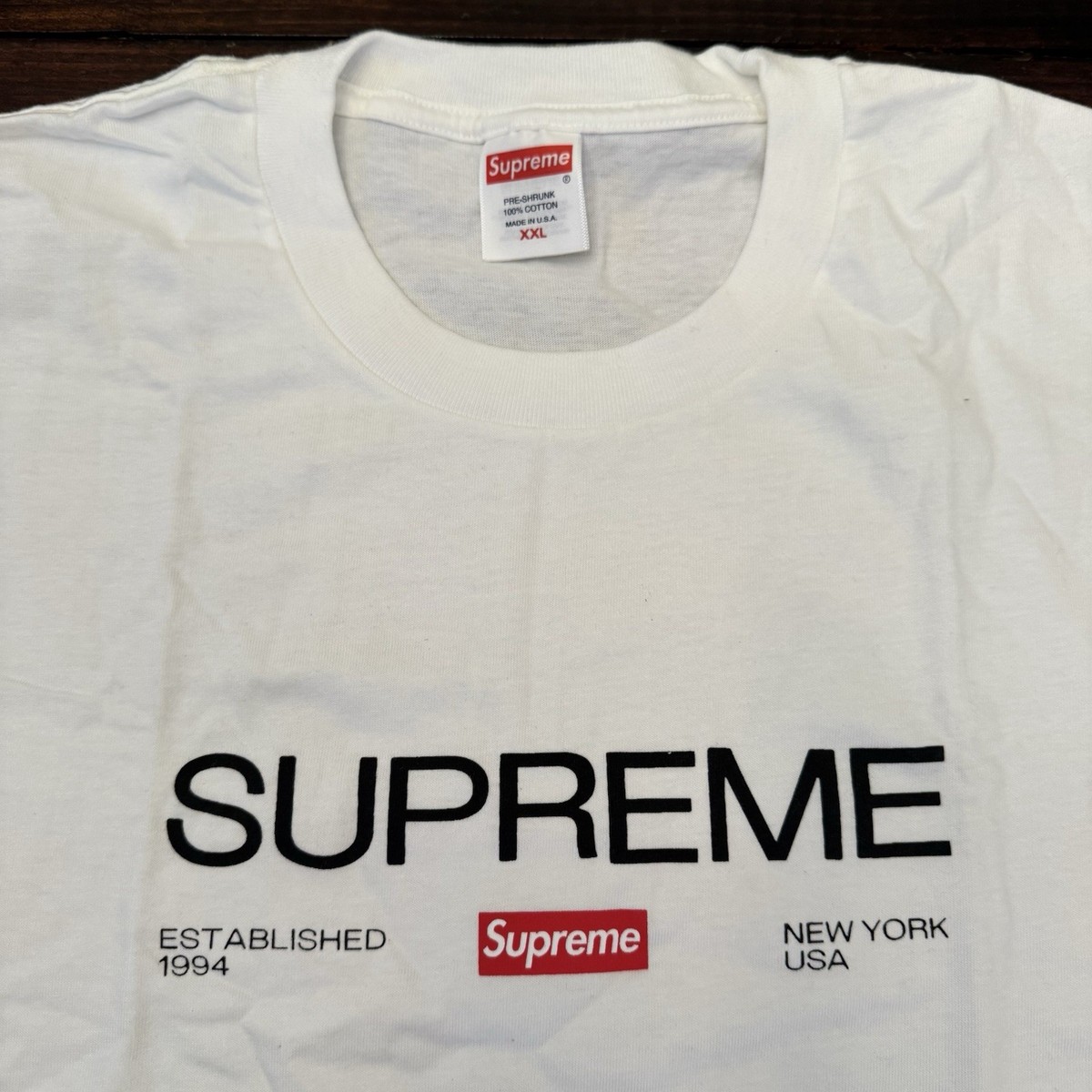 Supreme Est. 1994 Tee Shirt White Size XXL FW21 Authentic | eBay