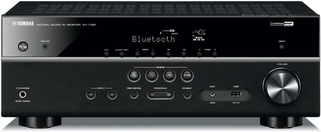 Yamaha RX-V385 5.1-Channel 4K Ultra HD AV Receiver 27108956268| eBay