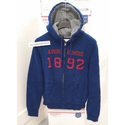 ABERCROMBIE & FITCH ELK LAKE HOODIE SWEATSHIRTS DARK BLUE MENS