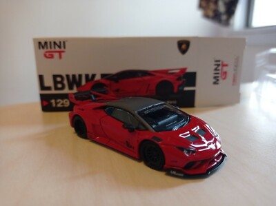 MINI GT 129 (opened) LB WORKS Lamborghini Huracán GT Rosso Mars