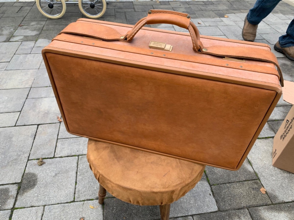 vintage hartmann leather suitcase | eBay