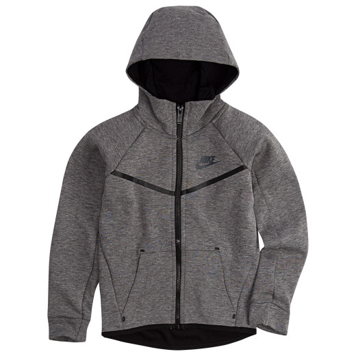 Nike Tech Fleece Grey Black Full Zip Hoodie Boy's Preschool Size 4