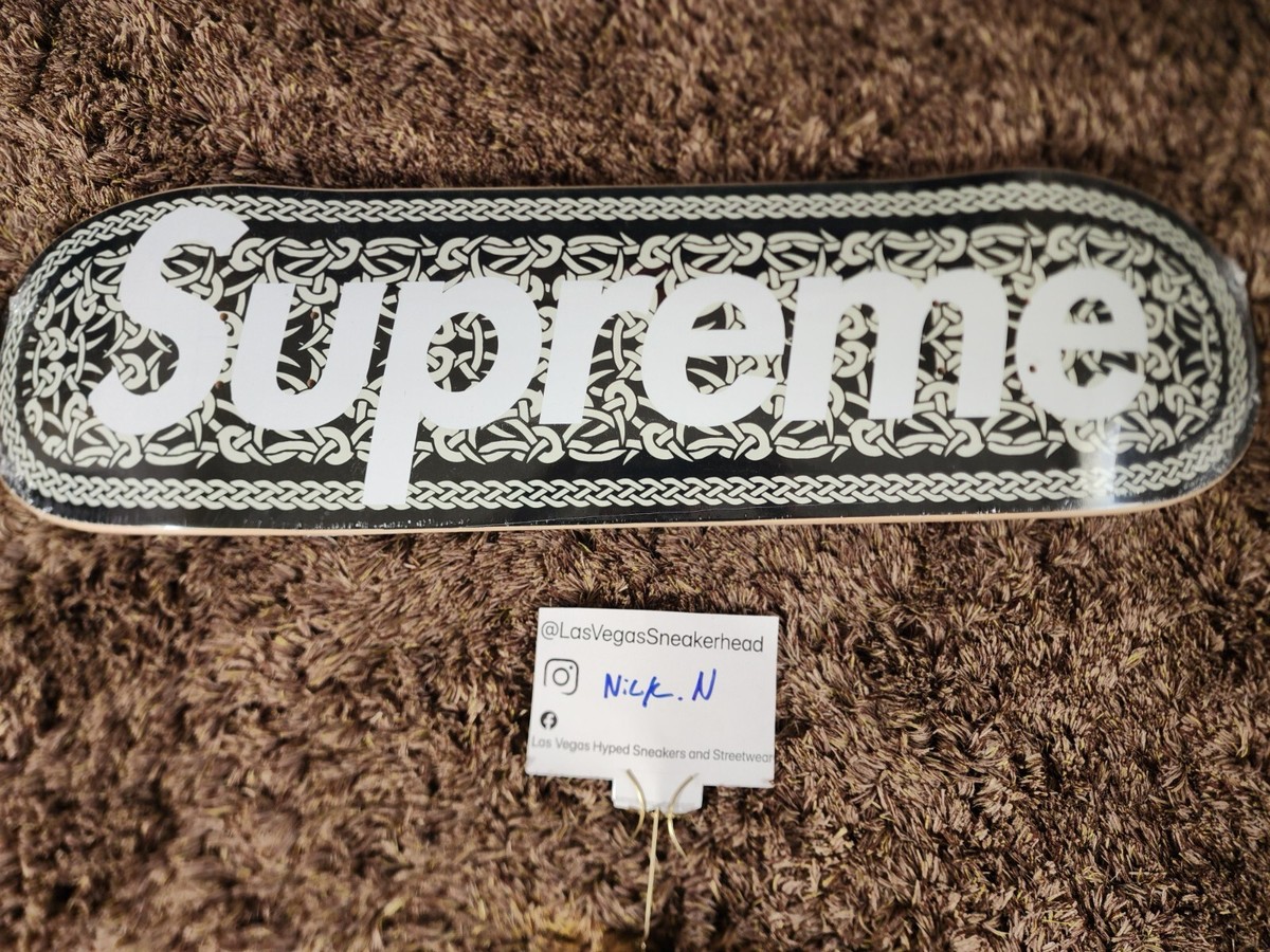 Supreme Celtic Knot Skateboard Black 8 1/2 OS FW21 Deck Limited