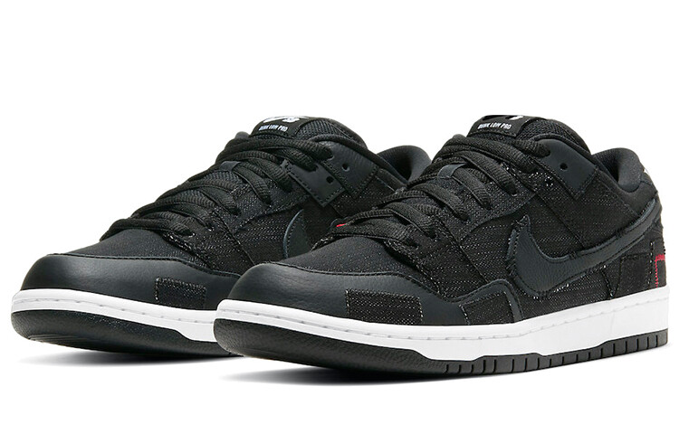 Size 9.5 - Wasted Youth x Nike Dunk SB Low Black Denim for sale