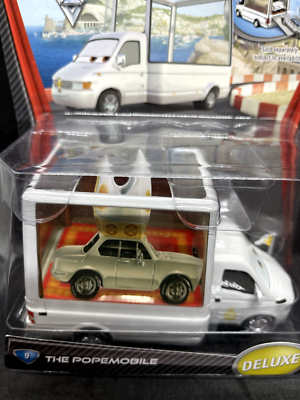 CARS 2 - Disney Pixar The Popemobile #9 Deluxe Vehicle 2010 Mattel
